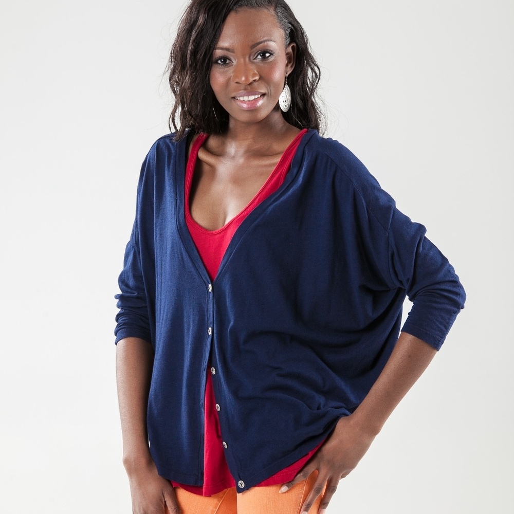 🦋 Last One! Navy Blue Lightweight Cardi
